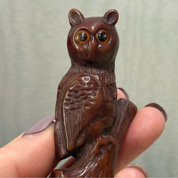 Vintage 70s Look Groovy Owl Figurine Brass Bottle Opener Adorable - Picture 3 of 16